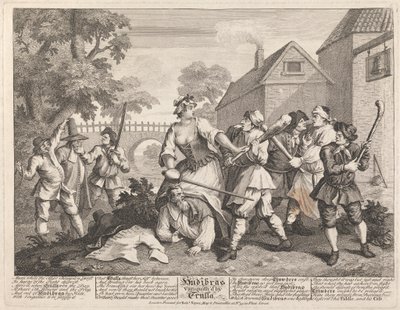 Trullaに打ち負かされたHudibras 作： William Hogarth