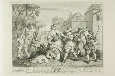 フディブラス、トゥルーラに打ち負かされる』（『フディブラス』より5枚目 作： William Hogarth