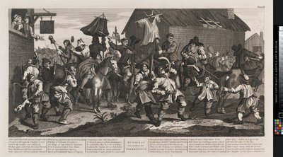 フディブラとスキムトン 作： William Hogarth
