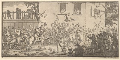 フディブラスとスキミントン17の小さなイラストサミュエルバトラーズフディブラ...、1721〜26。 作： William Hogarth