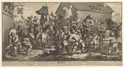 フディブラスとスキミントン12の大きなイラストサミュエルバトラーズH ...、1725年2月26日。 作： William Hogarth