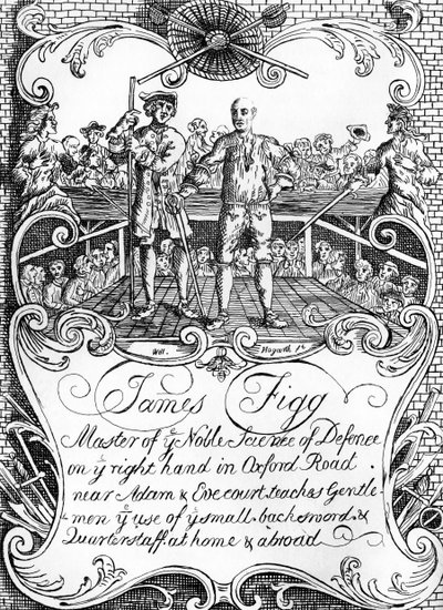 ジェームズ・フィグ - ウィリアム・ホガースによる広告、1729-30年頃 作： William Hogarth