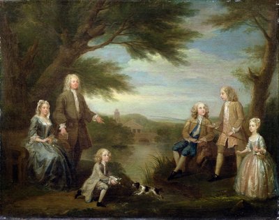 ジョンとエリザベスジェフリーズとその子供たち、1730年 作： William Hogarth