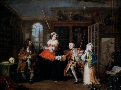 結婚アラモード：3.検査、c1743 作： William Hogarth