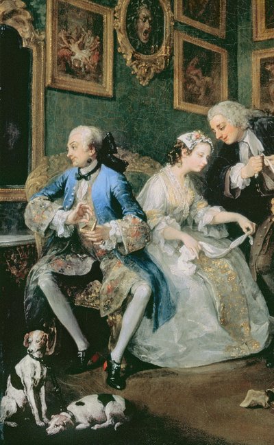 結婚アラモード：I-結婚集落、c.1743キャンバスに油彩62692 作： William Hogarth