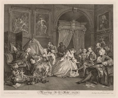 結婚アラモード：トイレシーン、1745。 作： William Hogarth