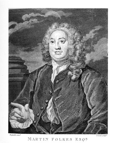 ウィリアム・ホガースによるマーティン・フォークス（Martin Folkes esq. 作： William Hogarth