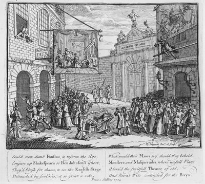 マスカレードとオペラ、バーリントンゲート、1724 作： William Hogarth