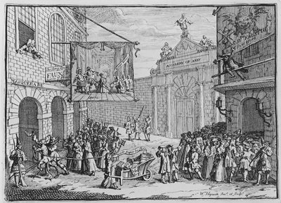 マスカレードとオペラ、バーリントンゲート、1724 作： William Hogarth