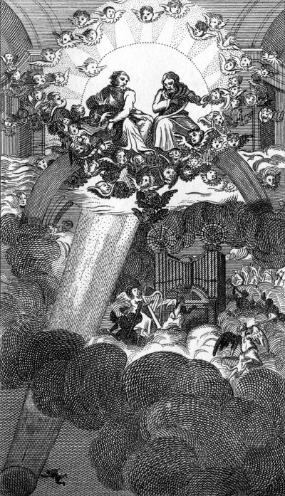 ウィリアム・ホガースによるミルトンの「失楽園」。 作： William Hogarth