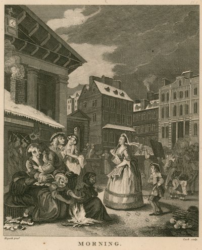 ロンドンのコヴェントガーデンの朝 作： William Hogarth