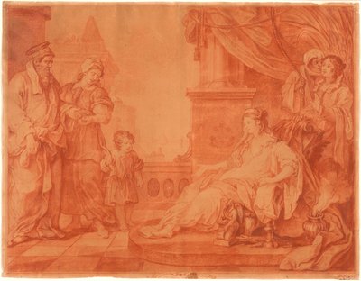 ファラオの娘に連れてこられたモーセ 作： William Hogarth