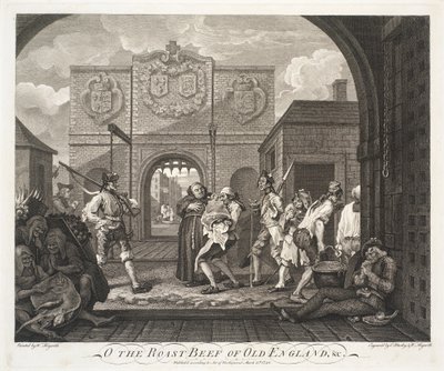 おお、オールドイングランドのローストビーフ 作： William Hogarth