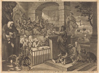 フェリックス・バーレスク前のポール 作： William Hogarth