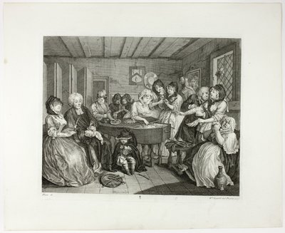 プレート6、『娼婦の歩み』より 作： William Hogarth