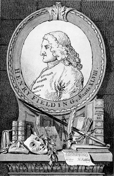 小説家で劇作家のヘンリー フィールディングの肖像画 1707 ～ 1754 年、1762 年。 作： William Hogarth