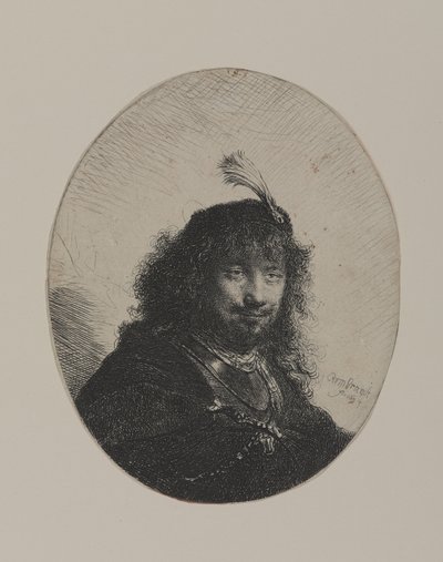 プルームキャップとローワーセイバーのレンブラント 作： William Hogarth
