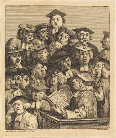 講義中の学者 作： William Hogarth