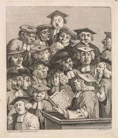 講義中の学者 作： William Hogarth