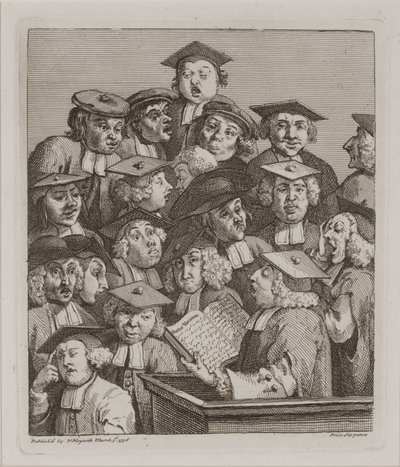 講演会の学者、3月3日 作： William Hogarth
