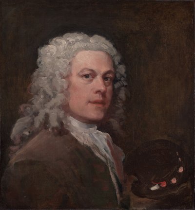 自画像、1735年頃。 作： William Hogarth