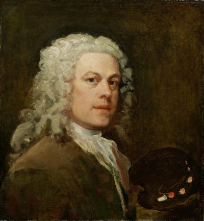 自画像、1735-40年頃 作： William Hogarth