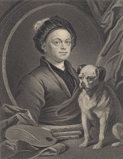 J.モリソンが彫刻した自画像 作： William Hogarth