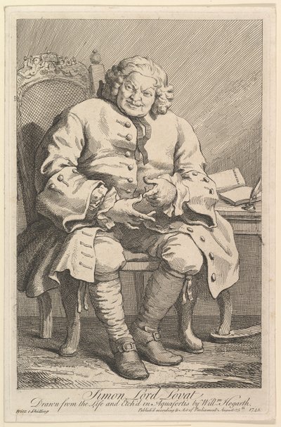 Simon Lord Lovat、1746。 作： William Hogarth