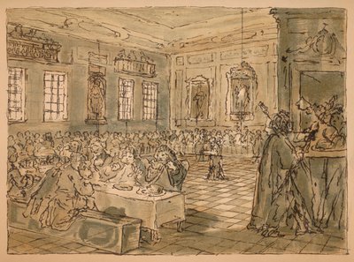 産業とアイドルのスケッチ-プレートVIII、1747 作： William Hogarth