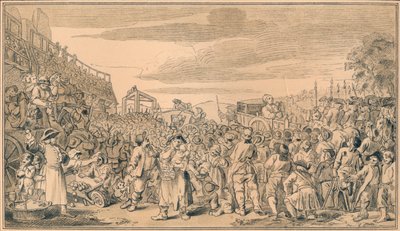 産業とアイドルのプレートXIのスケッチ、1747 作： William Hogarth