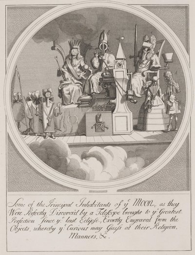 あなたがたの月の主要な住民のいくつか：王族、監督制および法 作： William Hogarth