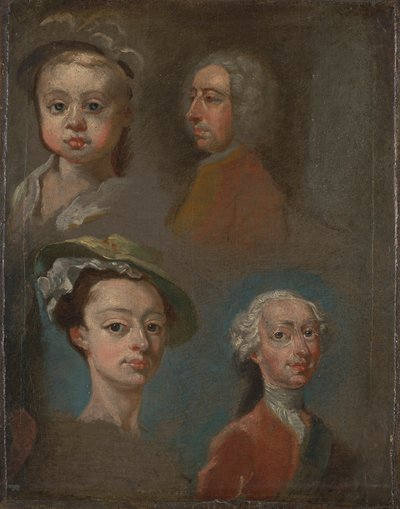 頭の研究 作： William Hogarth