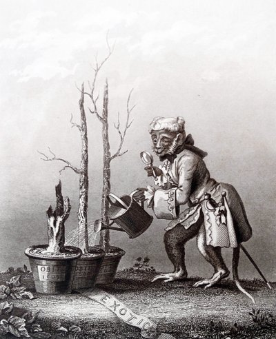 アーティスト・カタログへのテールピース 作： William Hogarth