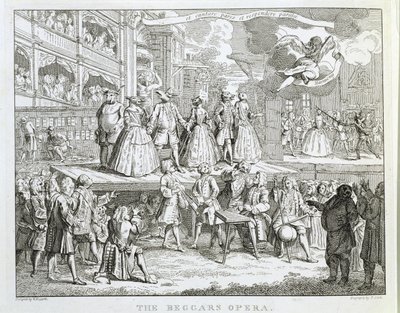 トーマスクック（1744-1818）によって刻まれた乞食のオペラ 作： William Hogarth