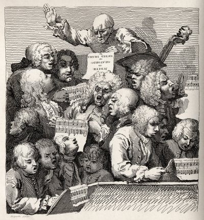 「ウィリアム・ホガースの作品」からの合唱、1833年公開 作： William Hogarth