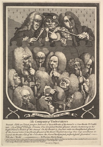 1736年以降の会社の会社。 作： William Hogarth