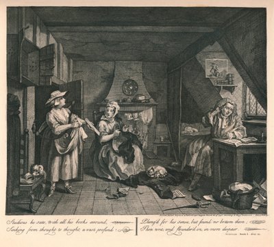 ジストレスト詩人、1740。 作： William Hogarth