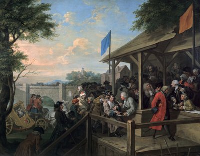 選挙III投票、1754-55 作： William Hogarth