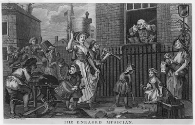 激怒したミュージシャン 作： William Hogarth