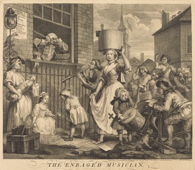 激昂したミュージシャン 作： William Hogarth