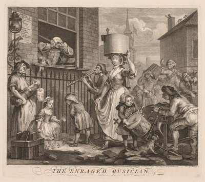 激昂したミュージシャン 作： William Hogarth