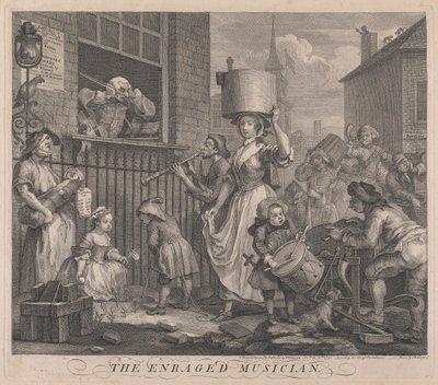 激昂したミュージシャン 作： William Hogarth