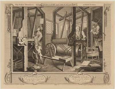彼らの迫り来る仲間のPrentices 作： William Hogarth