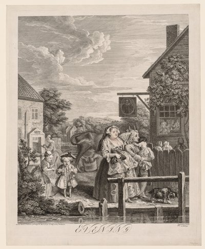 1 日の 4 時間帯: 夕方 作： William Hogarth