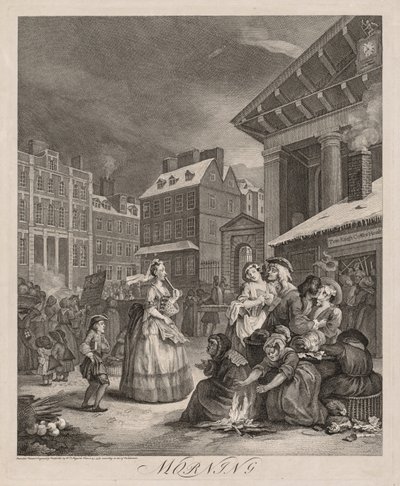 一日の四時：朝 作： William Hogarth