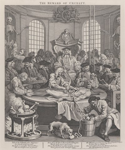 残虐の第四段階：残虐の報い 作： William Hogarth