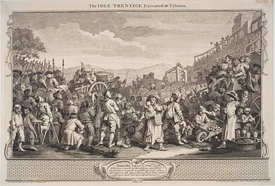 タイバーンで処刑された怠け者の見習い 作： William Hogarth