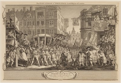 勤勉なロンドン市長のプレンティス卿 作： William Hogarth