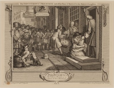 彼の時代からの勤勉な &39;プレンティス、そして彼のマスターの娘と結婚した 作： William Hogarth