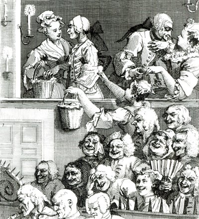 笑う聴衆、1733 作： William Hogarth